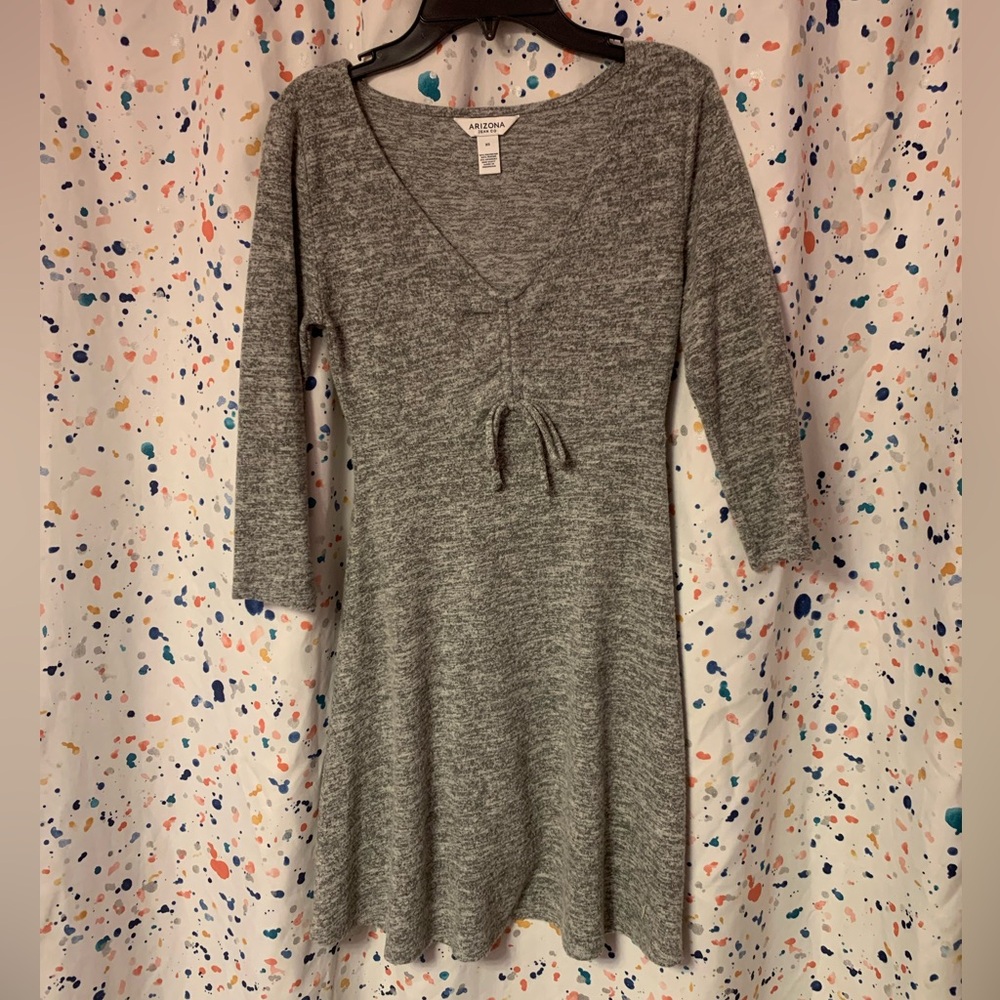 Grey dress.